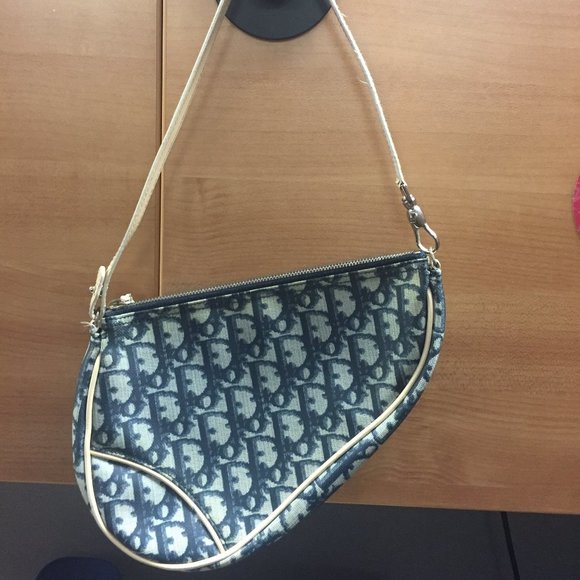 Dior Handbags - Christian Dior mini saddle trotteur bag